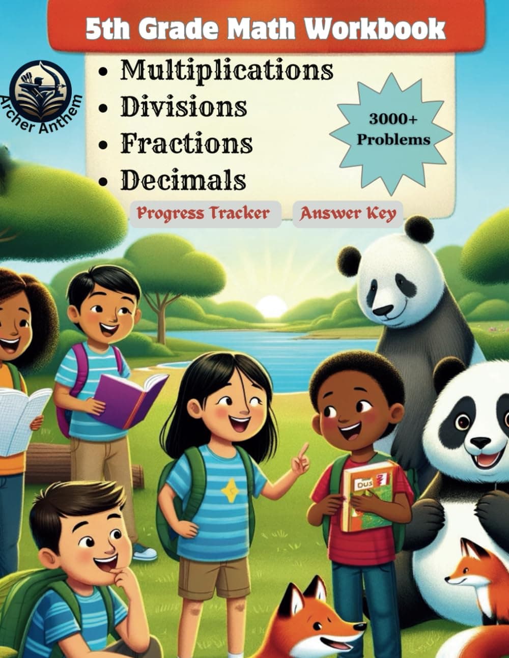 5th Grade Math Workbook - Multiplications, Divisions, Fractions, and Decimals