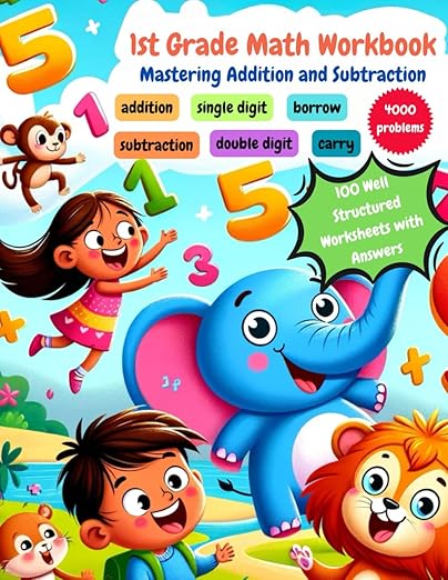1st Grade Math Workbook - Mastering Addition and Subtraction