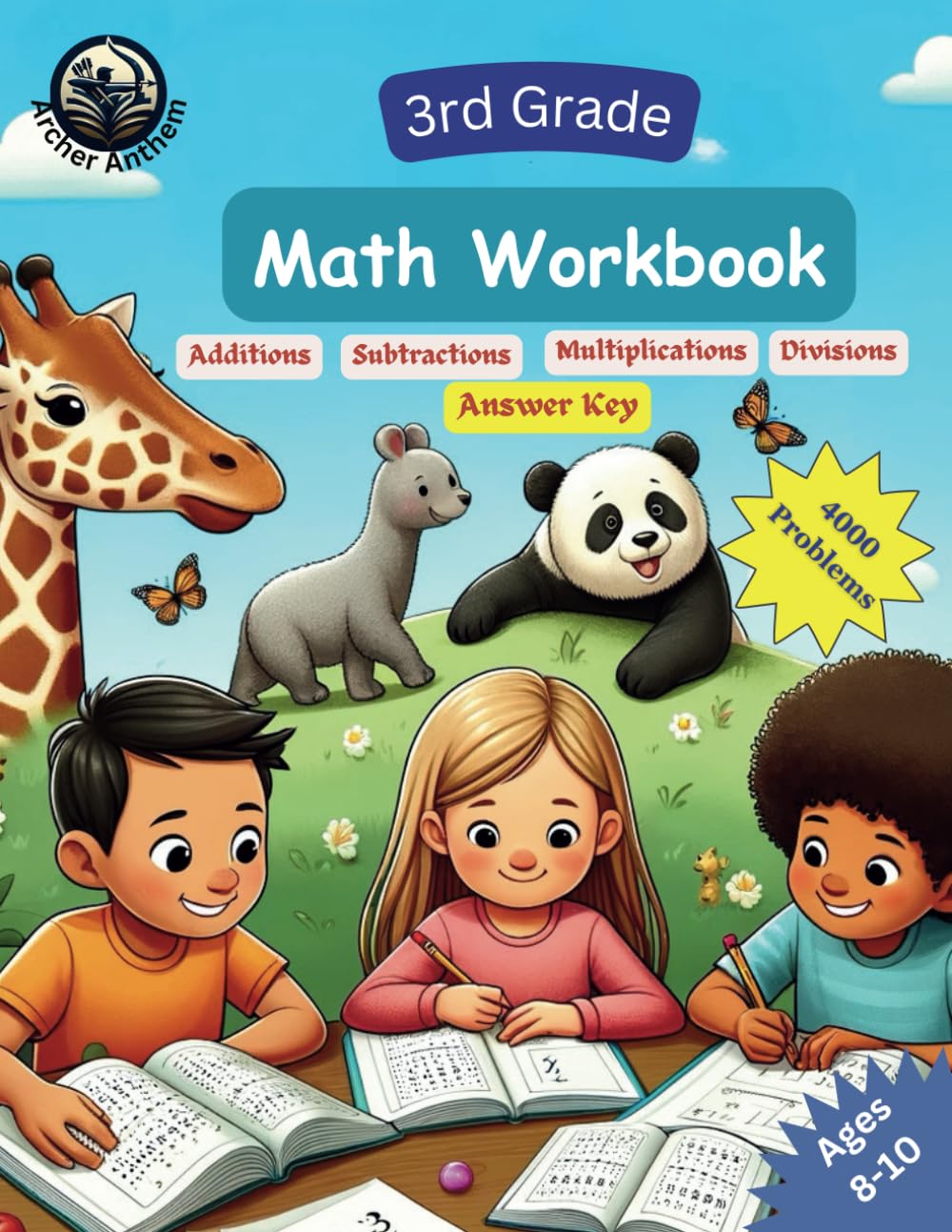 3rd Grade Math Workbook - Comprehensive Practice in Addition, Subtraction, Mu...