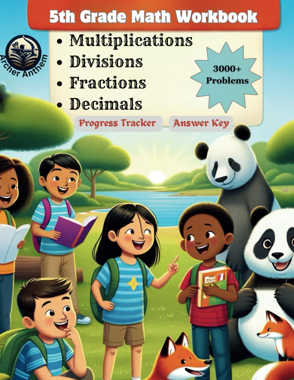 5th Grade Math Workbook - Multiplications, Divisions, Fractions, and Decimals