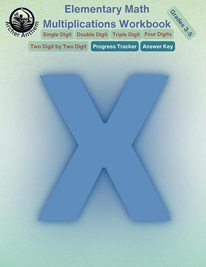 Elementary Math Multiplications Workbook