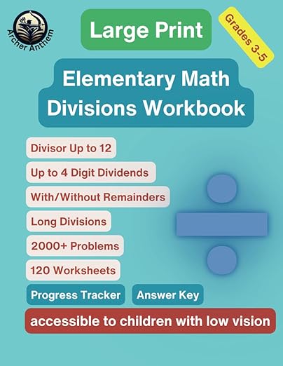 Large Print Elementary Divisions Workbook