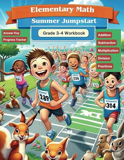 Elementary Math Summer Jumpstart Grade 3-4 Workbook