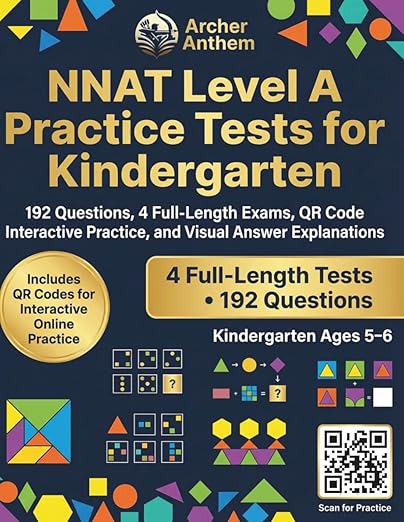 NNAT Level A Practice Tests for Kindergarten