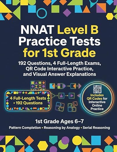 NNAT Level B Practice Tests for 1st Grade